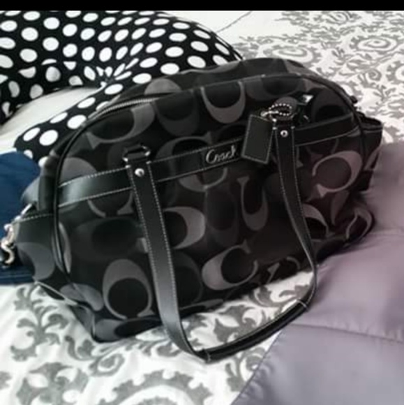 Beautiful black Coach diaper bag - Picture 2 of 6